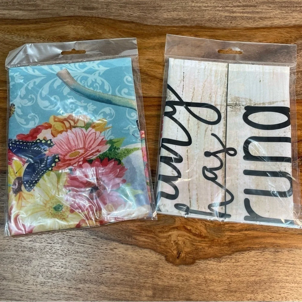 WinCraft Garden Flag Bundle Welcome, Spring Has Sprung 12x18in Floral Polyester‎